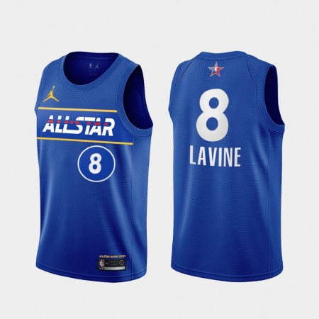 Maillot Basket Chicago Bulls Zach LaVine 8 2021 All-Star Jordan Brand Bleu Swingman - Homme